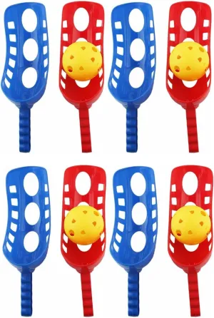 Scoop Ball Set, 4 Sets Scoop and Toss Ball Game, Outdoor Party Gear, and Catch for Backyard Lawn Camping Picnic Beach for 12 Years Old Boys Girls Elder