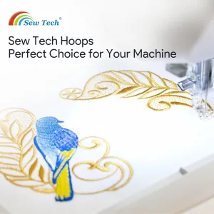 Sew Tech Embroidery Hoop A for Janome MC 350E 300E 9500 9700 10000 10001 Memory Craft Bernina DECO330 340 Elna 820 8200 8300 8600 etc. (4.3×5"/110×126mm)