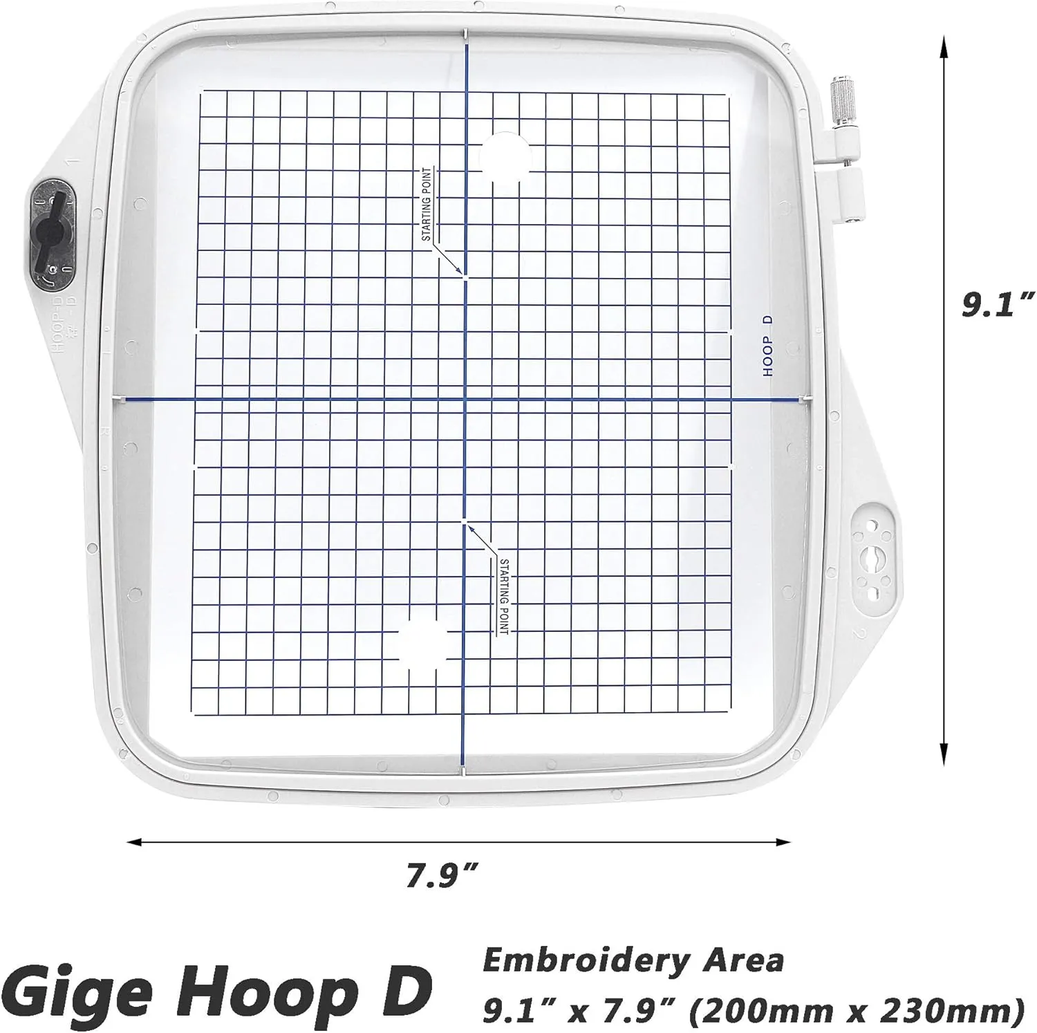 Sew Tech Giga Embroidery Hoop D for Janome MC 350E 300E 9500 9700 10000 10001 Memory Craft Bernina DECO330 340 Elna 820 8200 8300 8600 etc, Sewing and Embroidery Machine Hoops