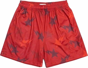Shorts Breathable Mesh Drawstring Print Shorts Casual Workout Gym Basketball Running Short Pants