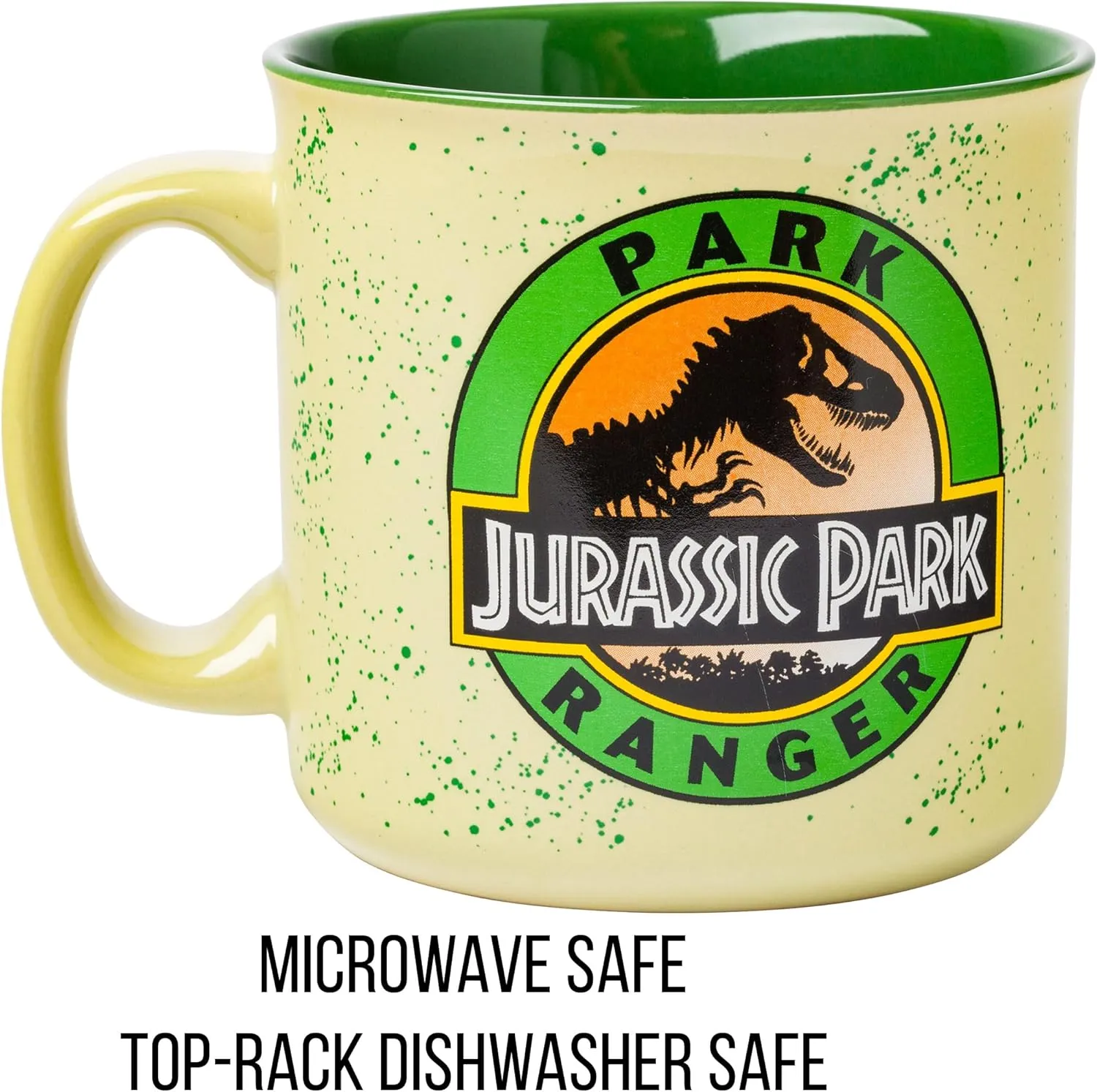 Silver Buffalo Jurassic Park Park Ranger Camper Style Ceramic Coffee Mug, 20 Ounces