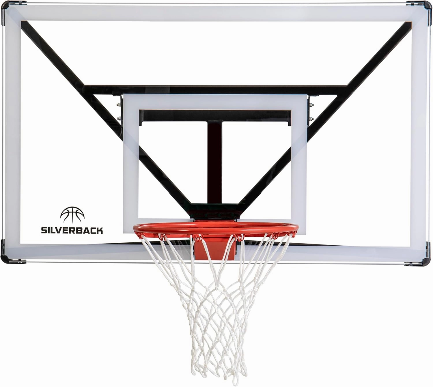 Silverback NXT 54" Wall Mounted Adjustable-Height and Fixed Basketball Hoop with QuickPlay Design