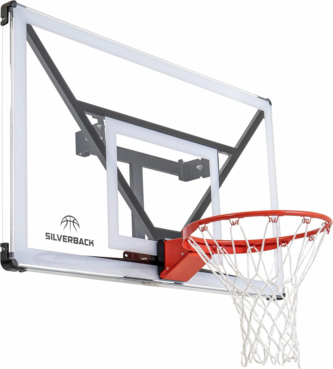 Silverback NXT 54" Wall Mounted Adjustable-Height and Fixed Basketball Hoop with QuickPlay Design