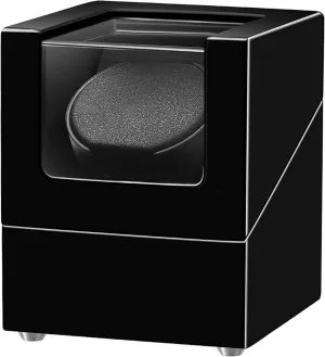 Single Watch Winder with Quiet Motor, Watch Winder Box for Automatic Watches Dual Power Supply for Man and Women Watches