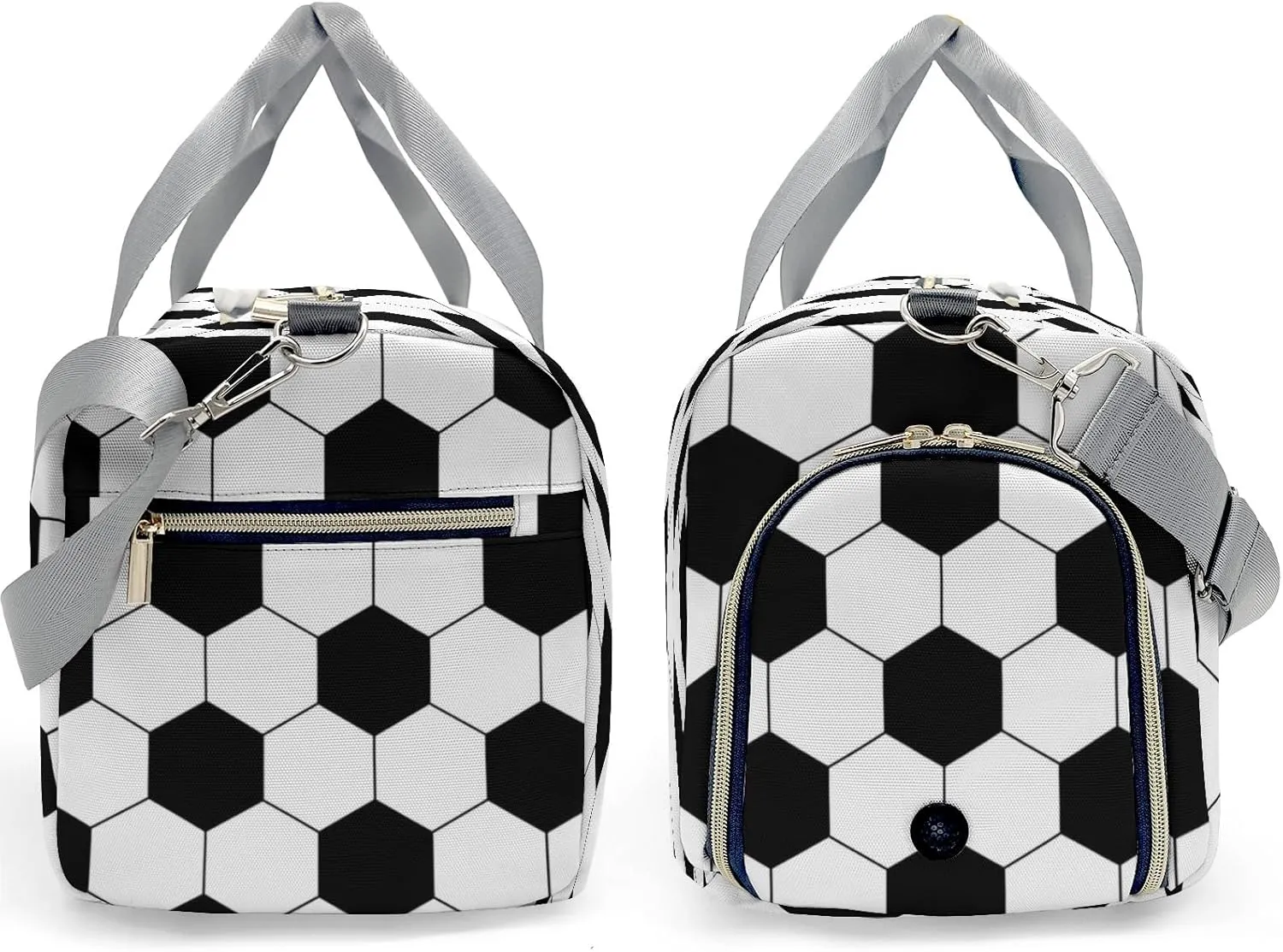 Soccer Pattern Personalized Duffel Bag Custom Women Men Multi-Function Travel Bag Gym Sports Bag Gymnastic Yoga Bag Carry On Overnight Weekend Duffel Bags