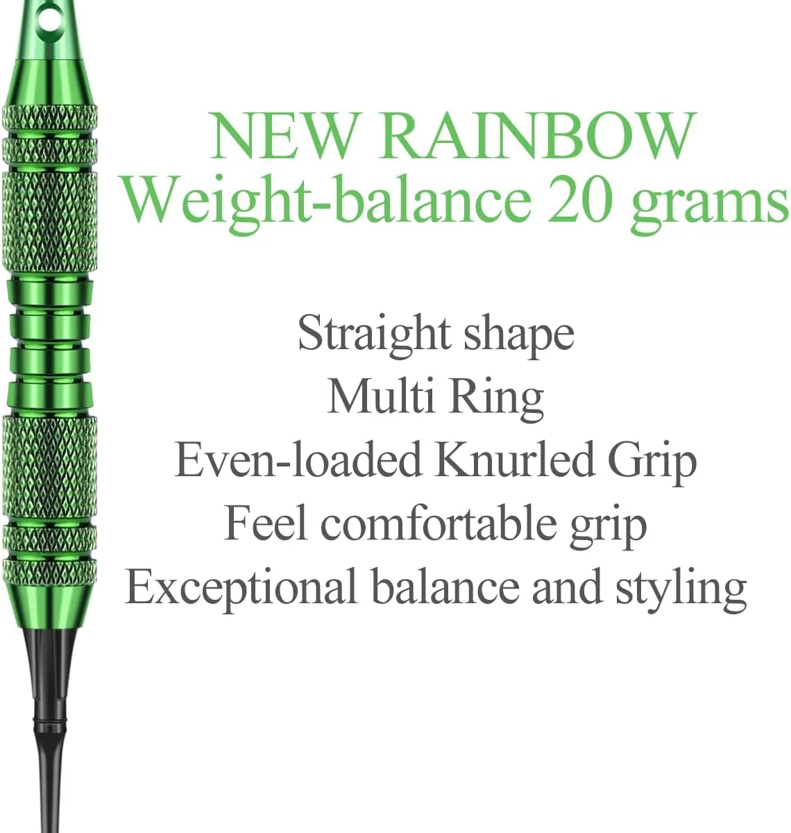 Soft tip Darts Set 18/20 Grams - Professional Darts Plastic Tip with Brass Barrel   Aluminum Shafts   50 Rubber o-Ring   6 Flights  50 Soft Tips for Electronic Dartboard
