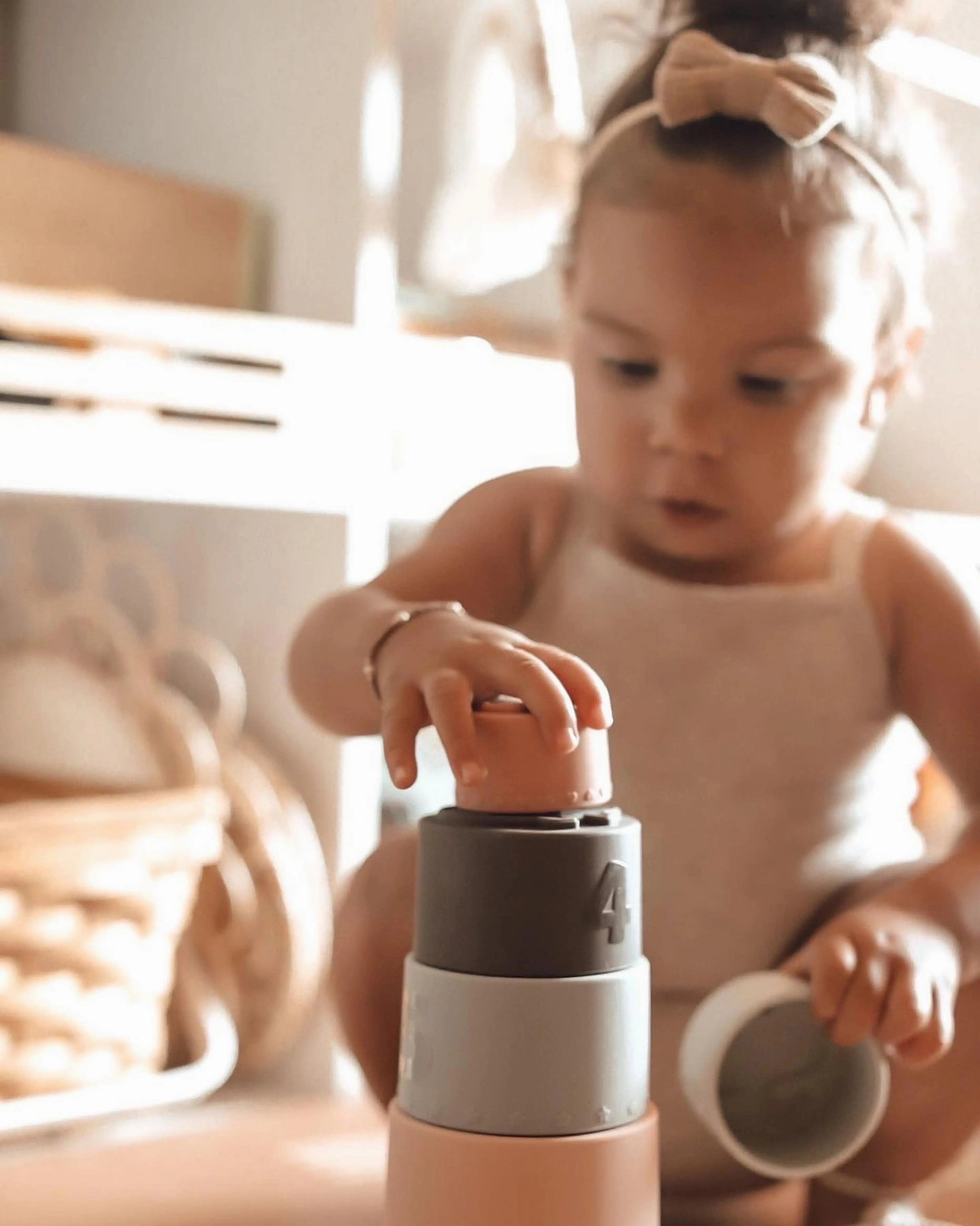Soft Silicone Stacking Cups