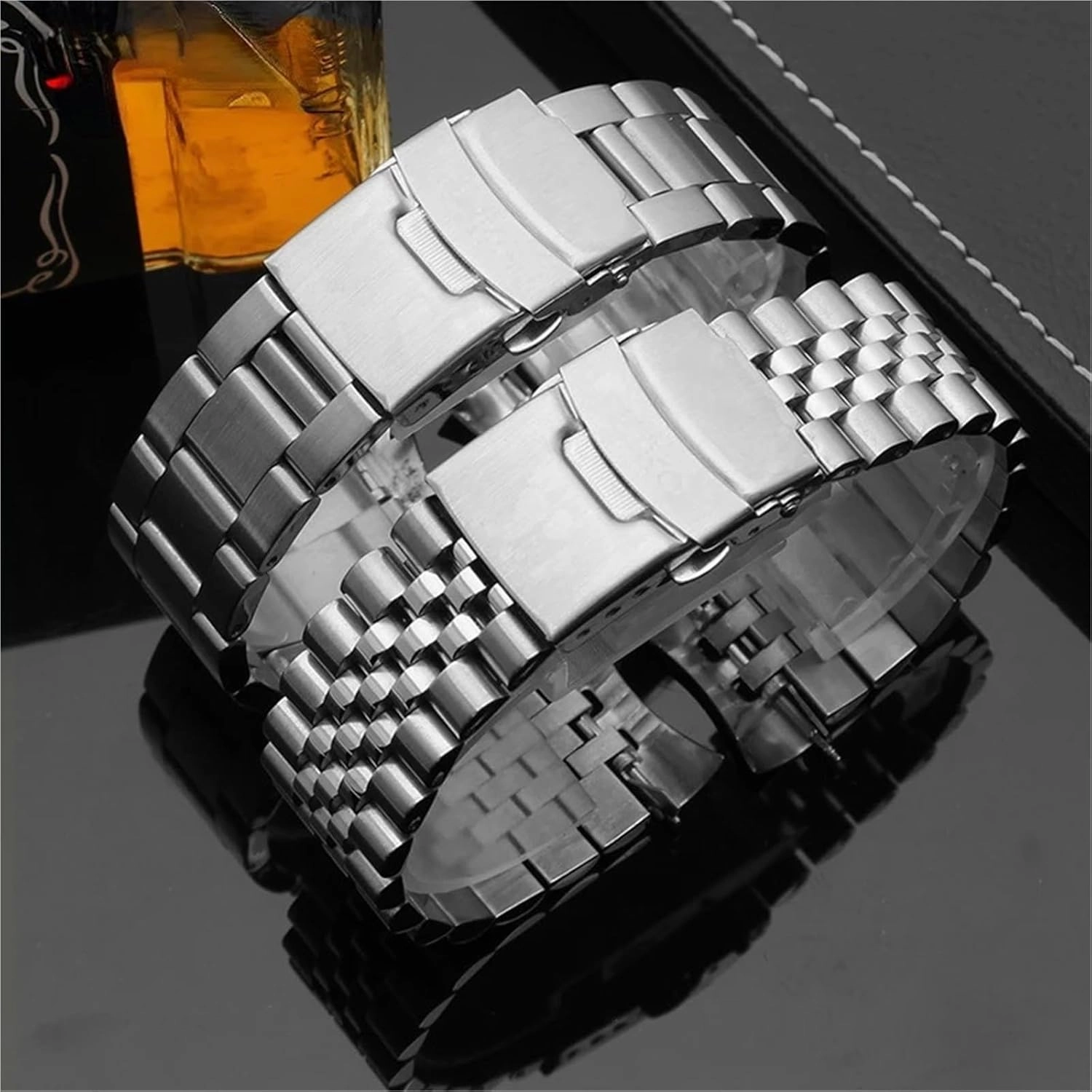 Solid Stainless Steel Strap 20mm 22mm Man Women Watchband Accessories With Quick Release Adjustable