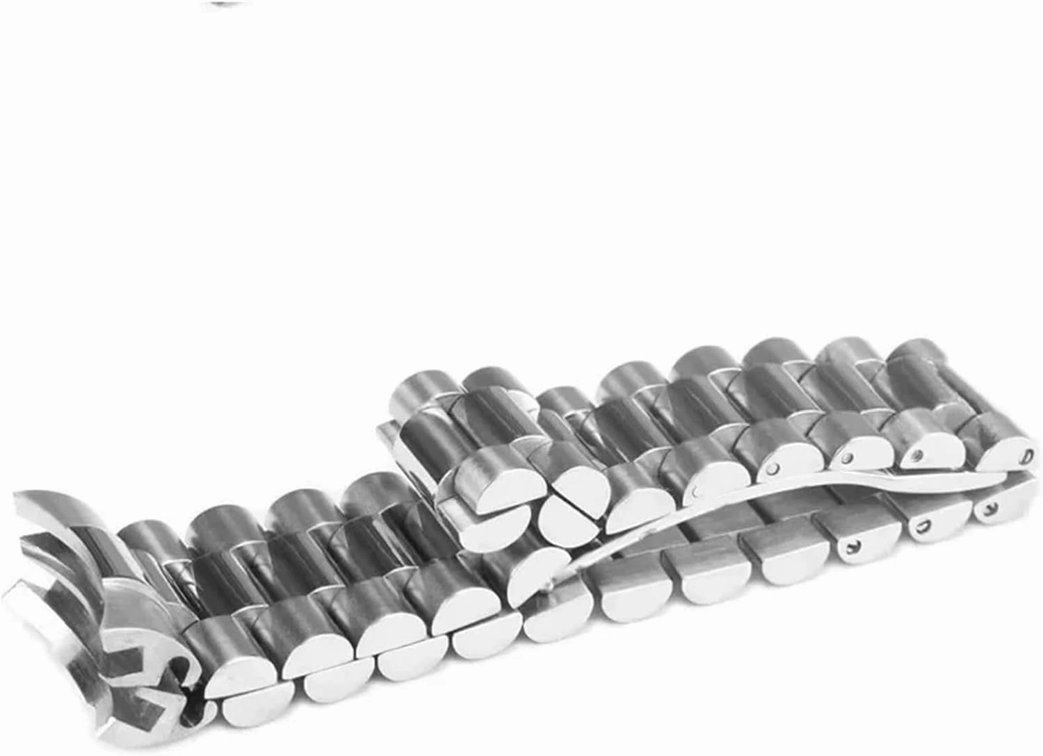 Solid Stainless Steel Watch Band Silver Watch Accessories Strap 20mm For Men Women Universal Quick Release