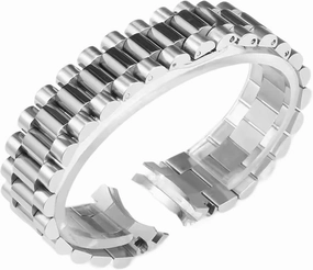 Solid Stainless Steel Watch Band Silver Watch Accessories Strap 20mm For Men Women Universal Quick Release