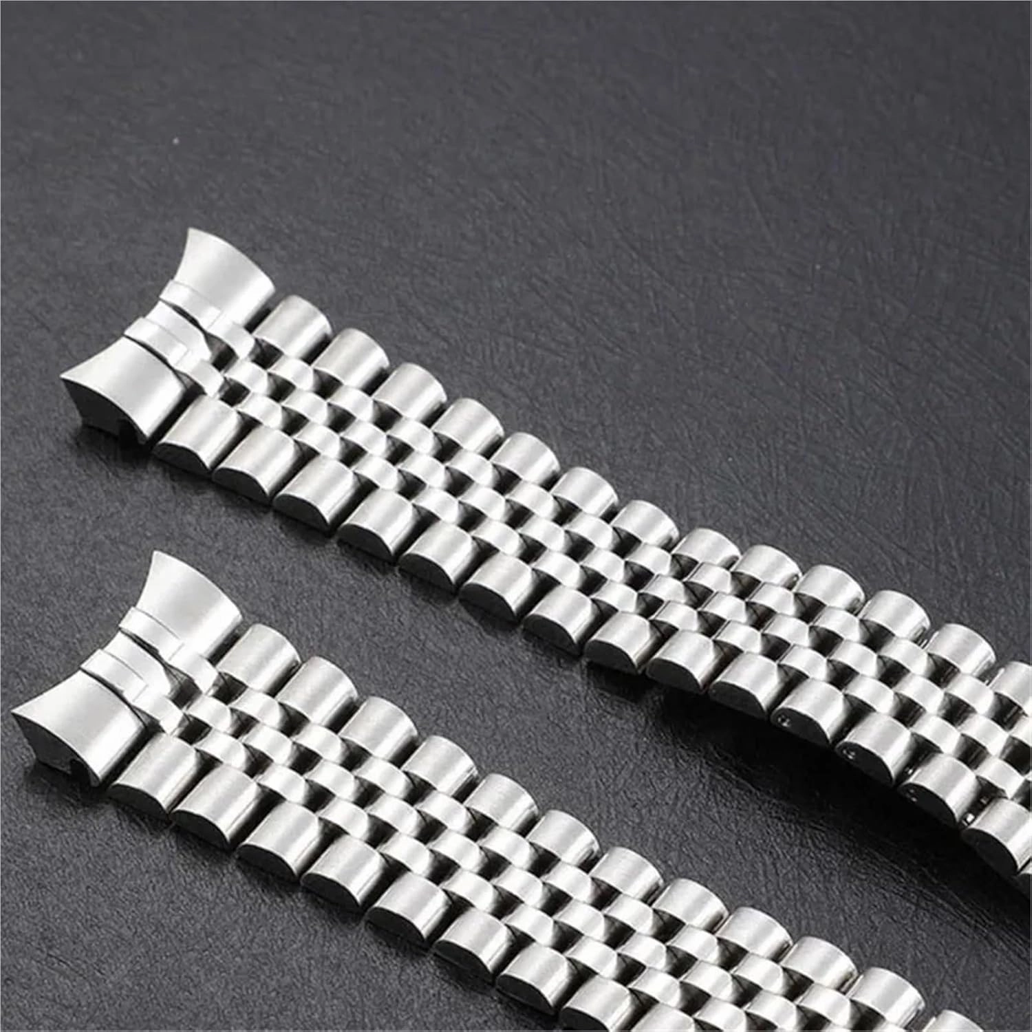 Solid Stainless Steel Watch Band Silver Watch Accessories Strap 20mm For Men Women Universal Quick Release