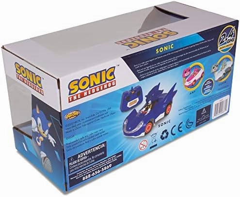 Sonic & Sega All-Stars Racing RC: Sonic - NKOK (681), 1:28 Scale 2.4GHz Remote Controlled Car, 6.5" Compact Design, Officially Licensed Sega Sonic The Hedgehog, Battery Powered, Ages 6 
