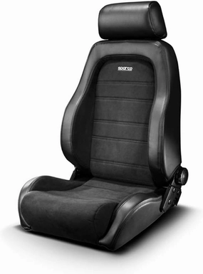 Sparco Sport Seat GT - Black Skai/Microfibre - Reclinable