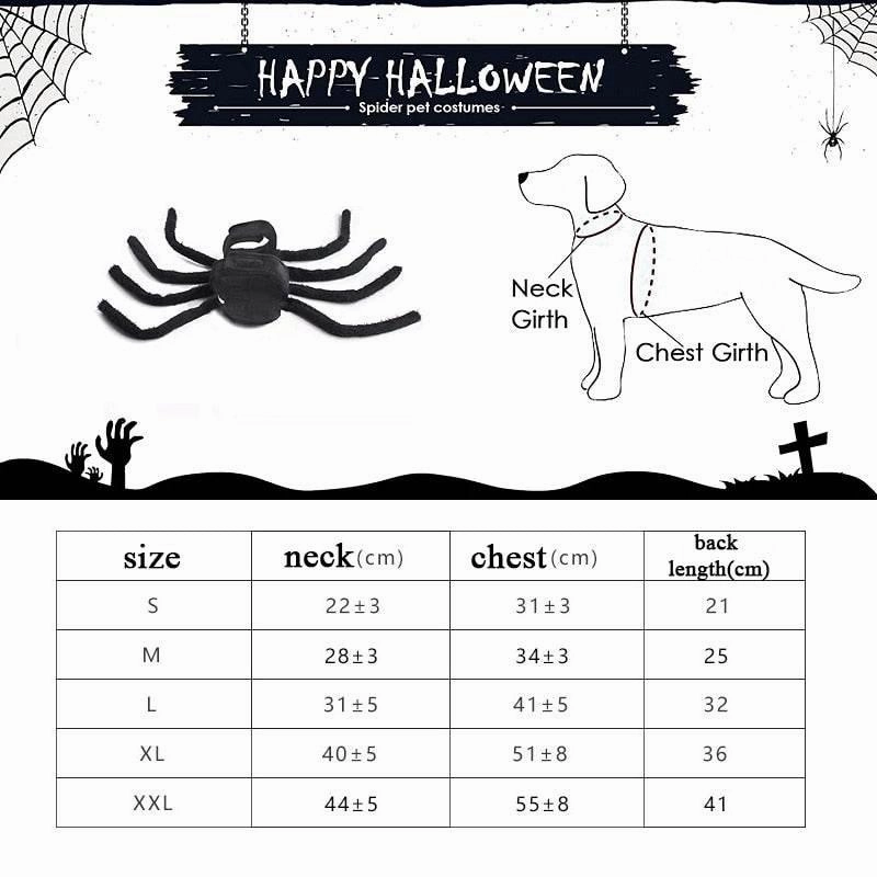 Spider Pet Costume - Halloween Outfit for Dogs  Cats