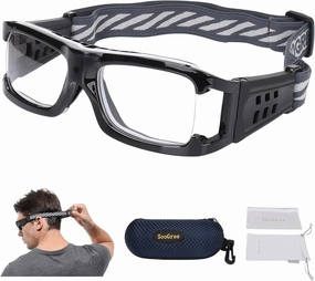Sport Glasses Goggles Basketball Soccer Sports Protective Eyewear Goggles Safety Glasses-Replaceable Prescription Lens