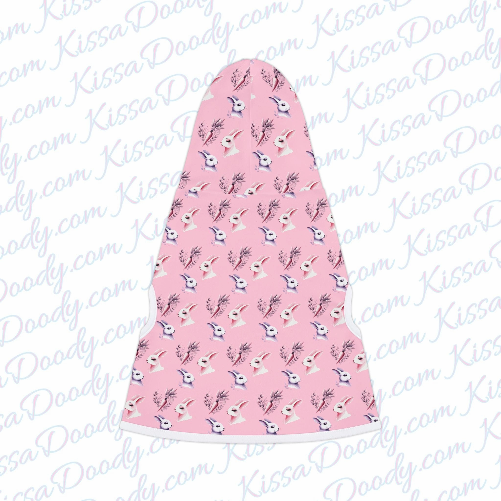 Spring Bunny Pink Pet Sweatshirt Cat Dog Owner Easter Present Gift Idea Pet Hoodie by Kissa Doody (Adult Matching Dress Sold SEPARATELY)
