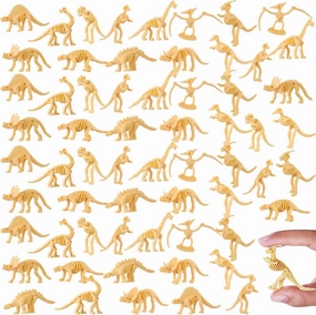 Sratte 180 Pcs Dinosaur Fossil Skeletons Assorted Plastic Skeleton Bones Toy 2.5 Inch Figures Dinosaur Bones for Sand Dig Science Play Halloween Party Supplies Favors, 12 Styles