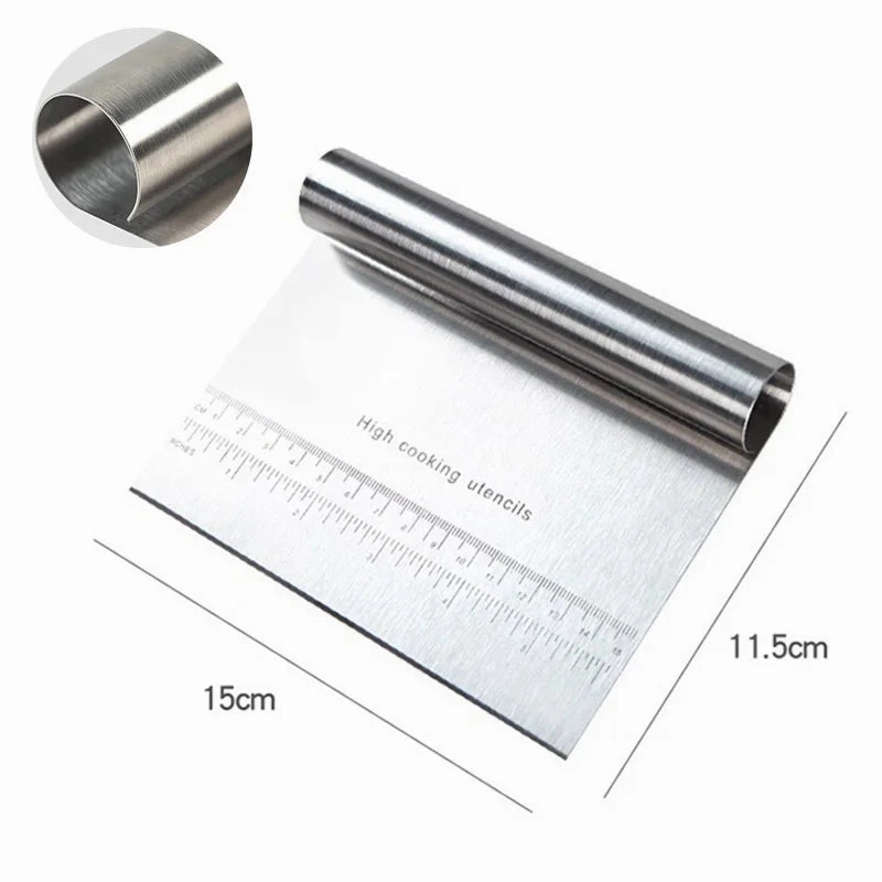 Stainless Steel Dough Pastry Scraper Chopper Baking Cake Cooking Spatulas DIY Baking Tools Multipurpose Bread Scale Separator