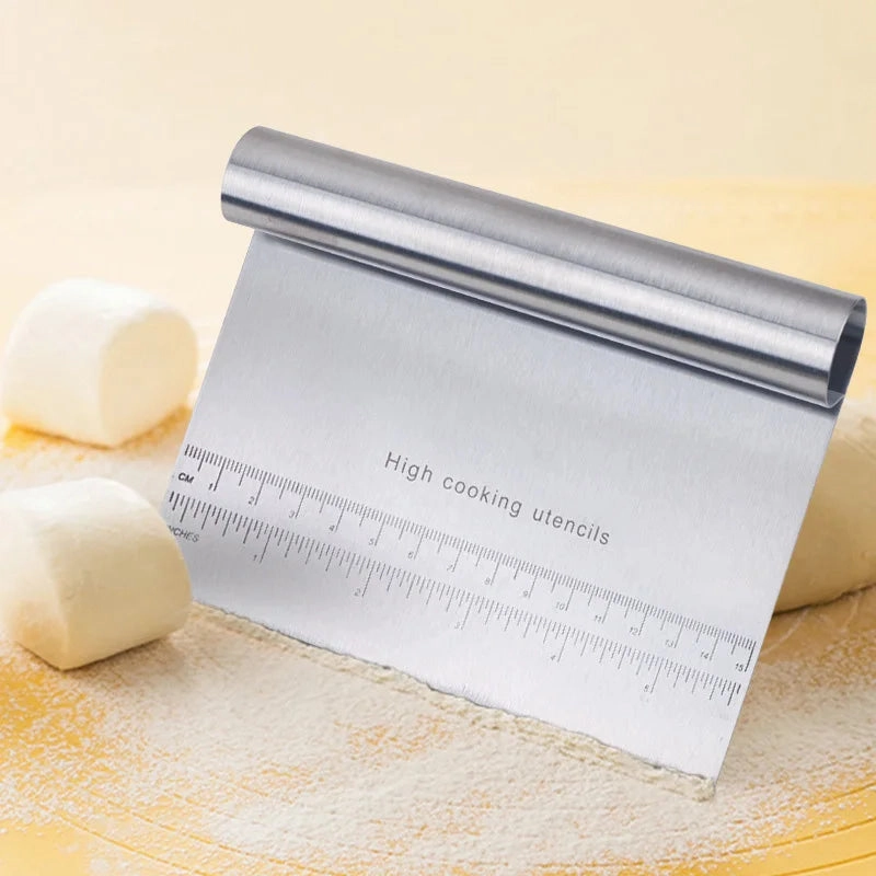 Stainless Steel Dough Pastry Scraper Chopper Baking Cake Cooking Spatulas DIY Baking Tools Multipurpose Bread Scale Separator