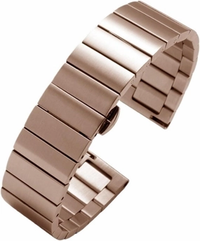 Stainless Steel Metal Watch Band 16mm - 22mm Unisex Wristband Watch Accessory Folding Buckle For Smart Watch