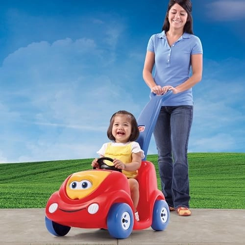 Step2 Push Around Buggy Kids Push Car, Ride On Toy, Stroller Substitute, Includes Seat Belt & Horn, Made of Durable Plastic, Max Weight 50 lbs., For Toddlers 1.5-4 Years Old, Red