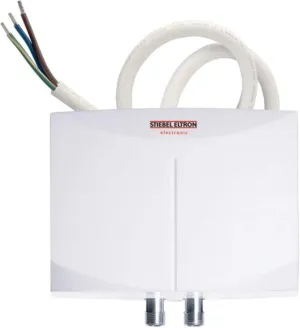 Stiebel Eltron 236010 Model Mini-E 3-1 Thermostatic Handwashing Sink Tankless Electric Water Heater, 120V, 3.0kW, 25A, 0.026 Gallon Water Volumen, 150 psi/10 BAR Working Pressure