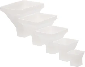 STOBOK 3sets Pyramid Decor Molds Non-Stick Silicone Casting Molds for DIY Projects 5pcs*3