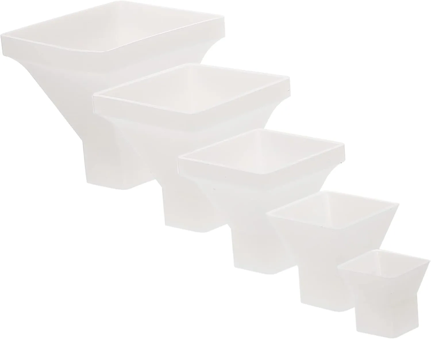 STOBOK 3sets Pyramid Decor Molds Non-Stick Silicone Casting Molds for DIY Projects 5pcs*3