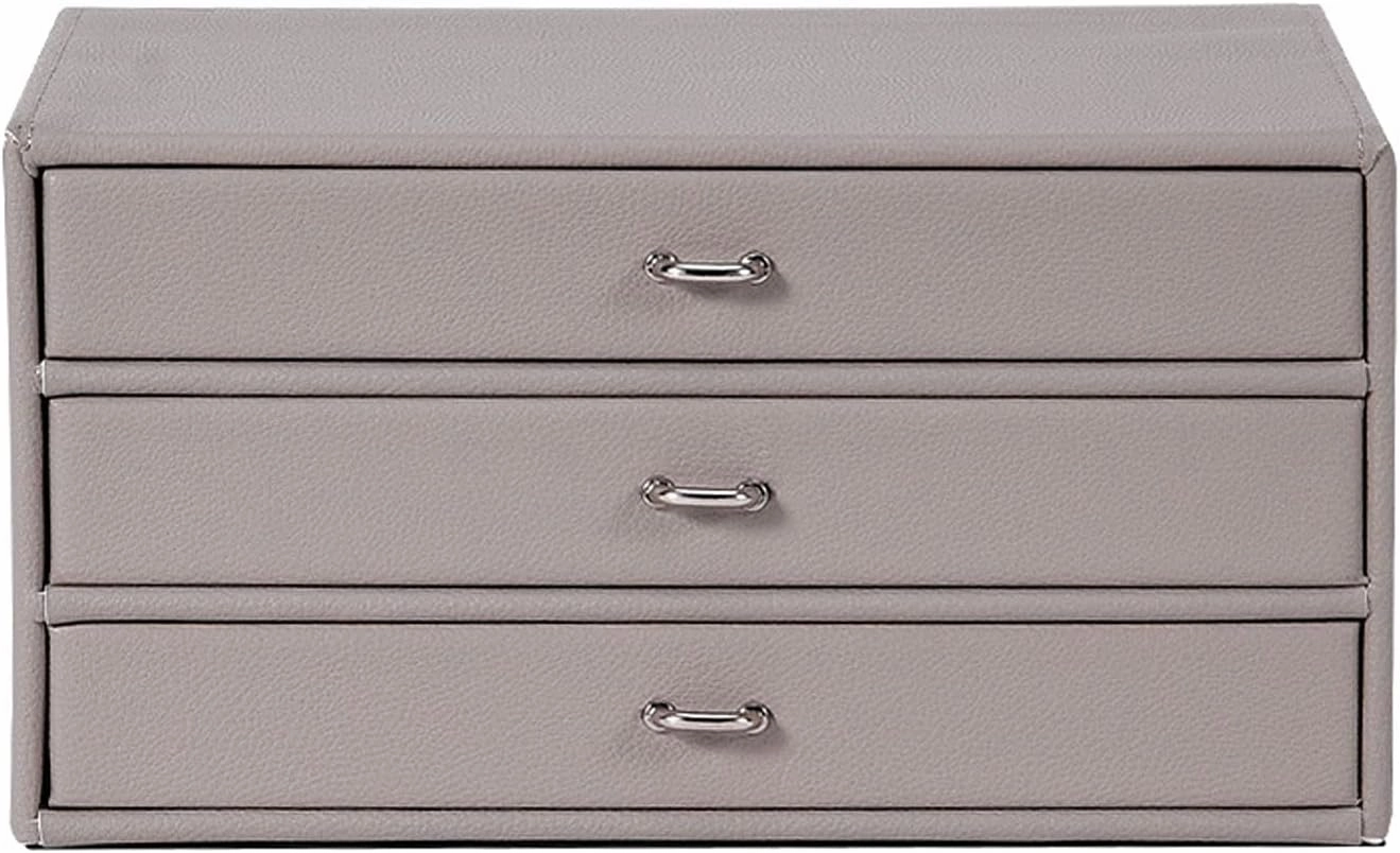 Storage Box Jewelry Organizer Jewelry Box for Women with 3 Drawers Jewelry Organizer Case for Earring Bangle Bracelet Necklace and Rings Storage Jewelry case Jewelry Box
