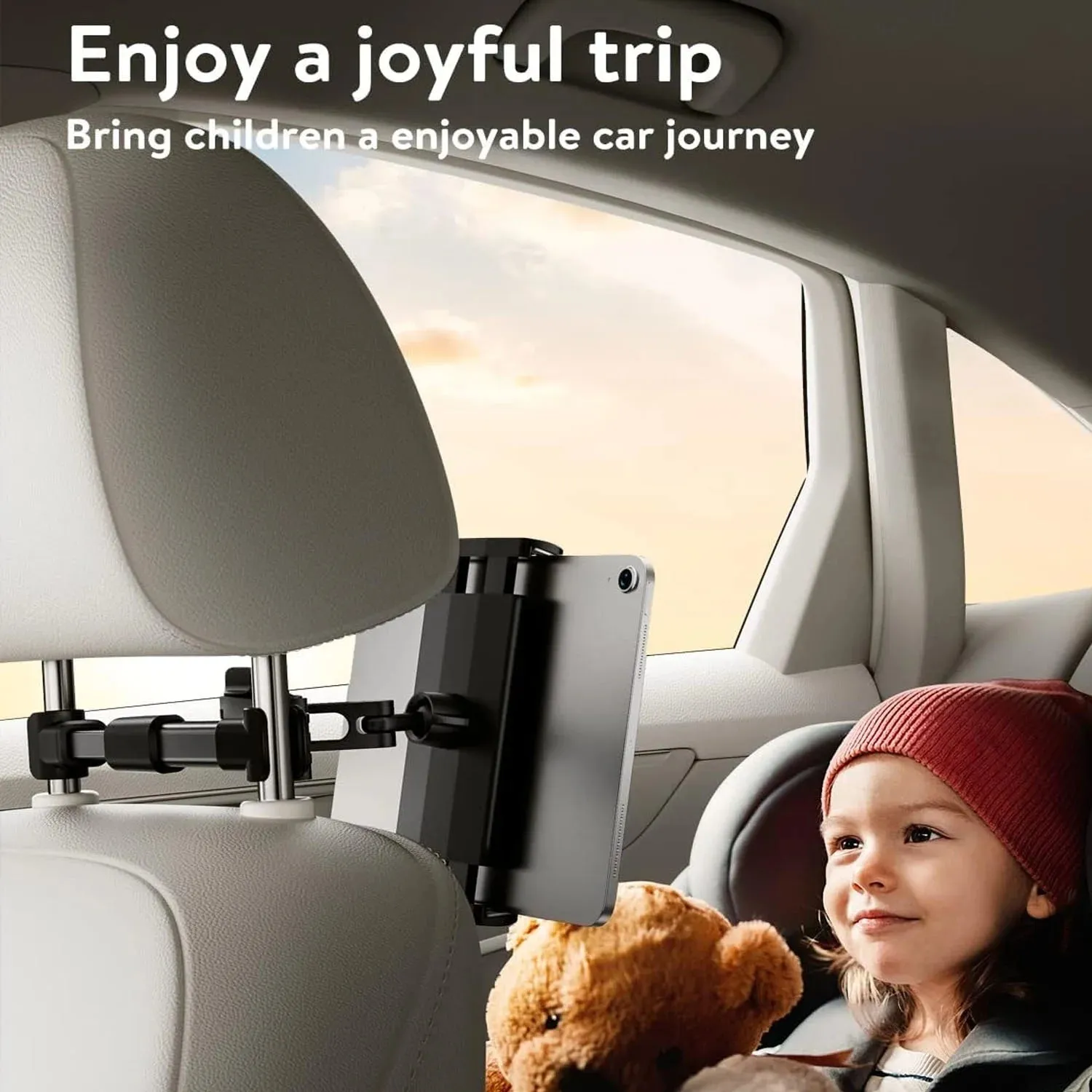 Stretchable Headrest Stand Cell Phone Car Mount