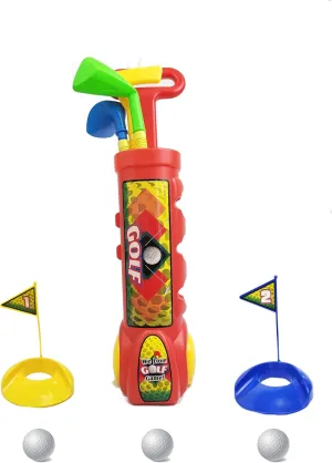 Sumac Children’s Minigolf Play Sport Game - Complete Kids Golf Set with Clubs, Balls, Flags, and Trolley for Indoor & Outdoor Activity - Ideal Toy Gift for Boys and Girls Ages 3-12