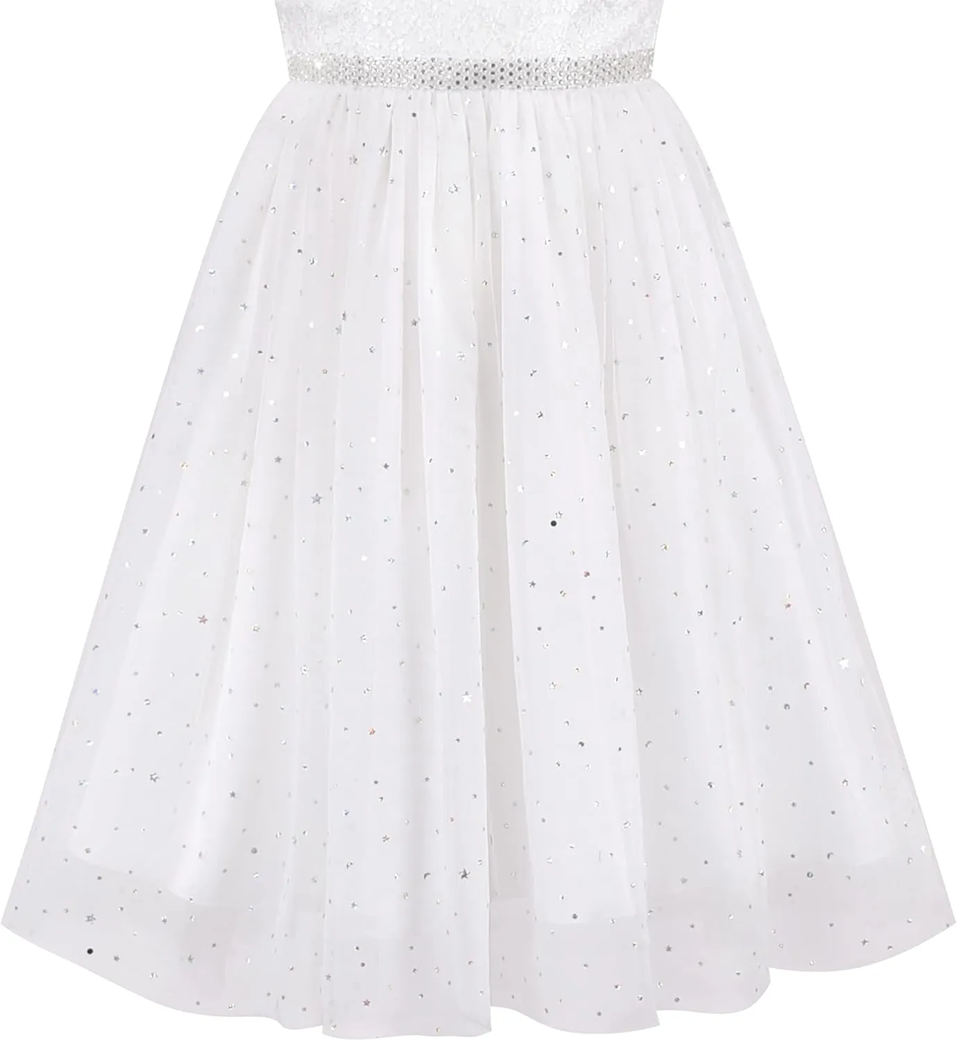Sunny Fashion Girls Dress Flower Lace Top Burgundy Gradient Skirt Sleeveless