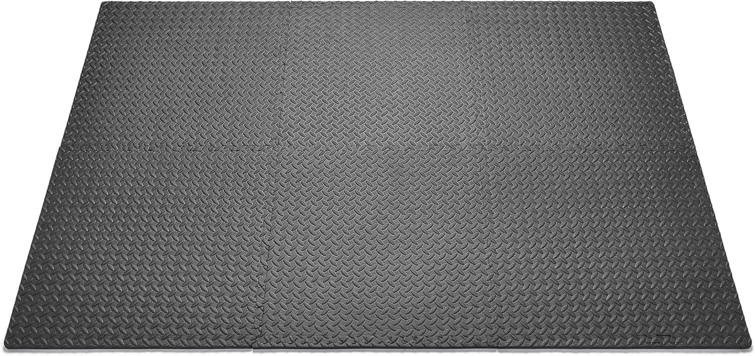 Sunny Health & Fitness Tri-Folding & Puzzle Exercise Mats – Extra Thick, Durable, Non-Slip, Water-Resistant Cushioning for Home Gym, Yoga, MMA, Gymnastics, Cardio, and Core Workouts