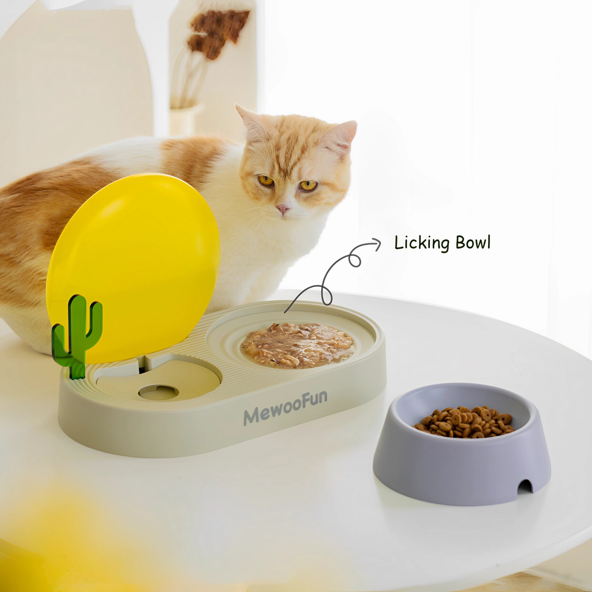 Sunset Cactus Creative Pet Food Bowl