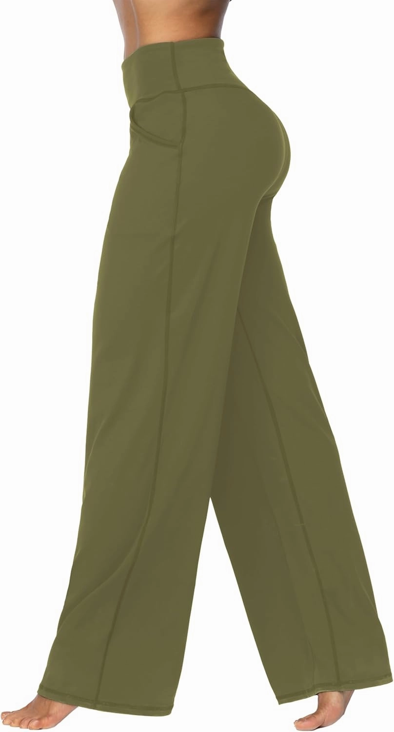 Sunzel Wide Leg Pants Women High Waist Yoga Pants with Pockets Stretch Loose Comfy Casual Lounge Sweatpants