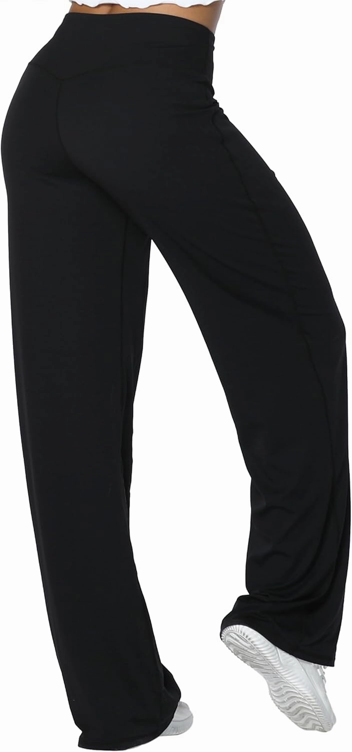 Sunzel Wide Leg Pants Women High Waist Yoga Pants with Pockets Stretch Loose Comfy Casual Lounge Sweatpants
