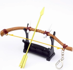 Superbuybox Link Martial Arts Sword Spear Arrow Bow Shield Action Figure Game Collection Desk Room Decoration Backpack Pendant Gift (Dragon Bone Boko Bow Arrow)