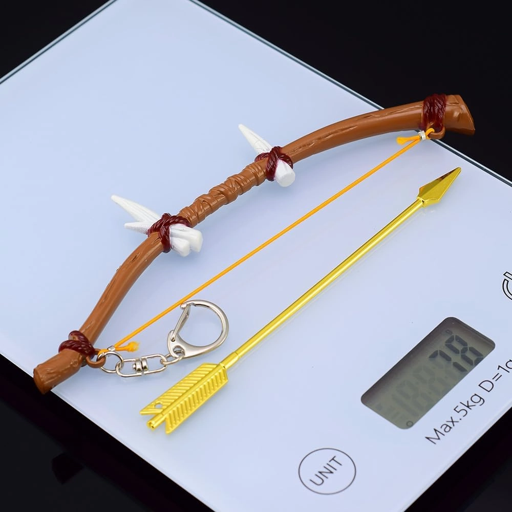 Superbuybox Link Martial Arts Sword Spear Arrow Bow Shield Action Figure Game Collection Desk Room Decoration Backpack Pendant Gift (Dragon Bone Boko Bow Arrow)