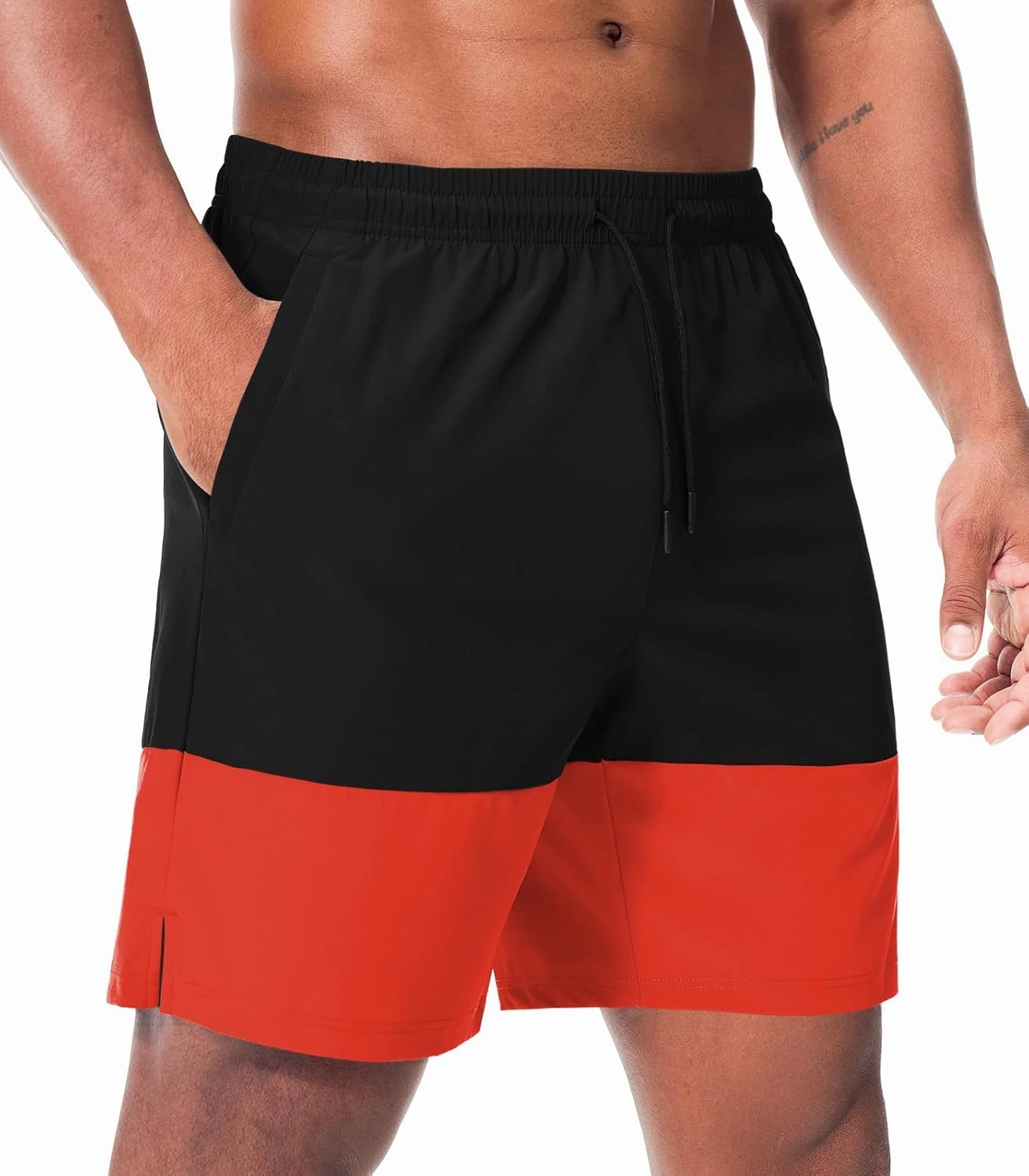Suwangi Men’s Athletic Gym Shorts Workout Casual Running Shorts for Men Lightweight Quick-Dry Sweat Short with Zipper Pocket
