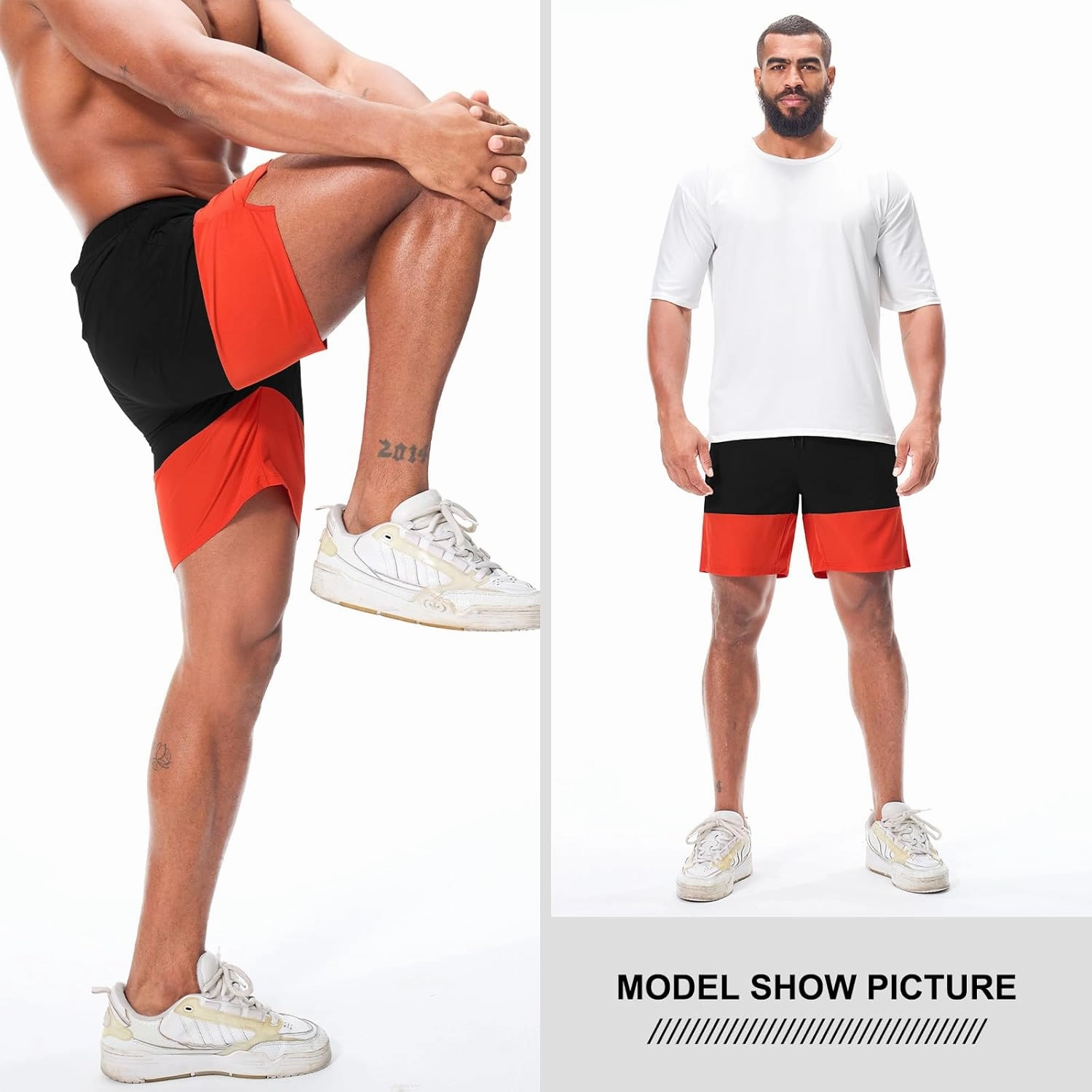 Suwangi Men’s Athletic Gym Shorts Workout Casual Running Shorts for Men Lightweight Quick-Dry Sweat Short with Zipper Pocket