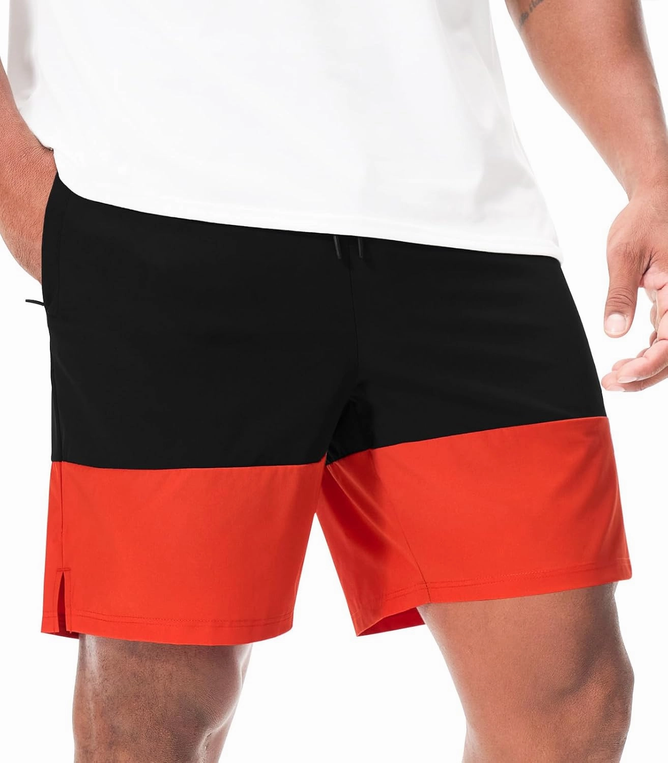 Suwangi Men’s Athletic Gym Shorts Workout Casual Running Shorts for Men Lightweight Quick-Dry Sweat Short with Zipper Pocket