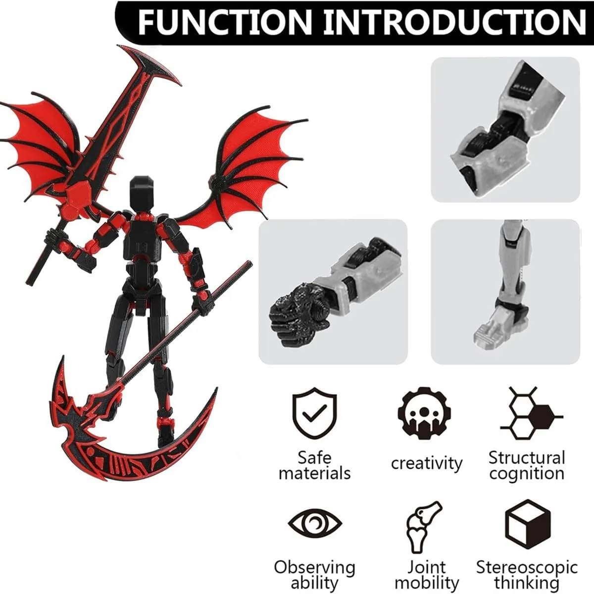 T13 Action Figure Set - Assembly Completed,Dummy Titan 13 3D Printed Toy Multi-Jointed Gifts,Robot 13 Action Figures for Collectors Desktop Decorations (7pcs*B)