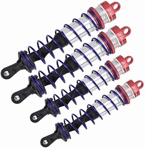 Tbest RC Car Shock Damper, 4pcs Metal Oil Pressure Adjustable Front and Rear for 1/8 RC Car