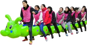 Team Building Games 2 Pcs Outdoor Carnival Inflatable Toys for Teens Adults Family Field Day Outdoor Indoor School Backyard Party, Green