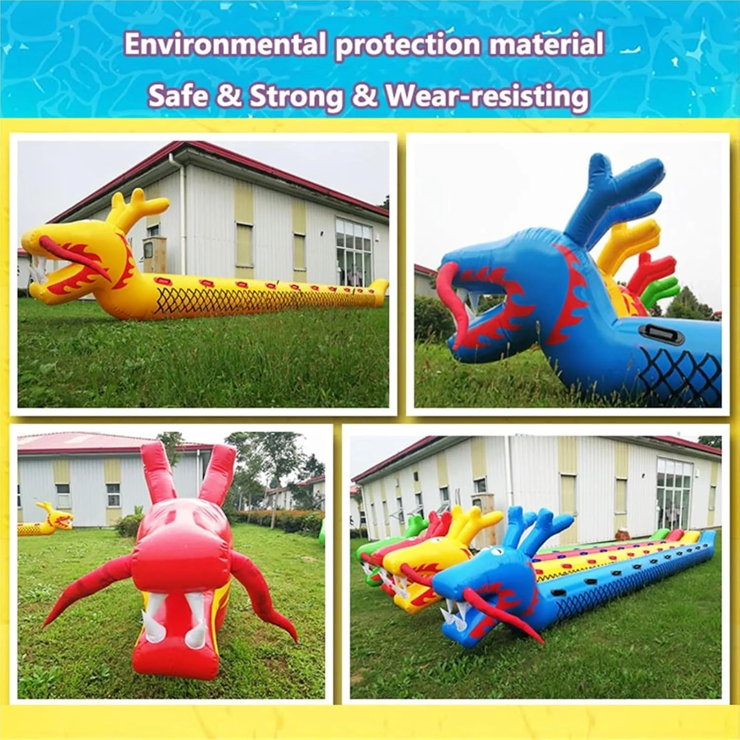 Team Building Games 4 PCS Field Day Outdoor Team Gaming Play, Adult Inflatable Caterpillar Toys for Cooperative Team Competition Sports Games