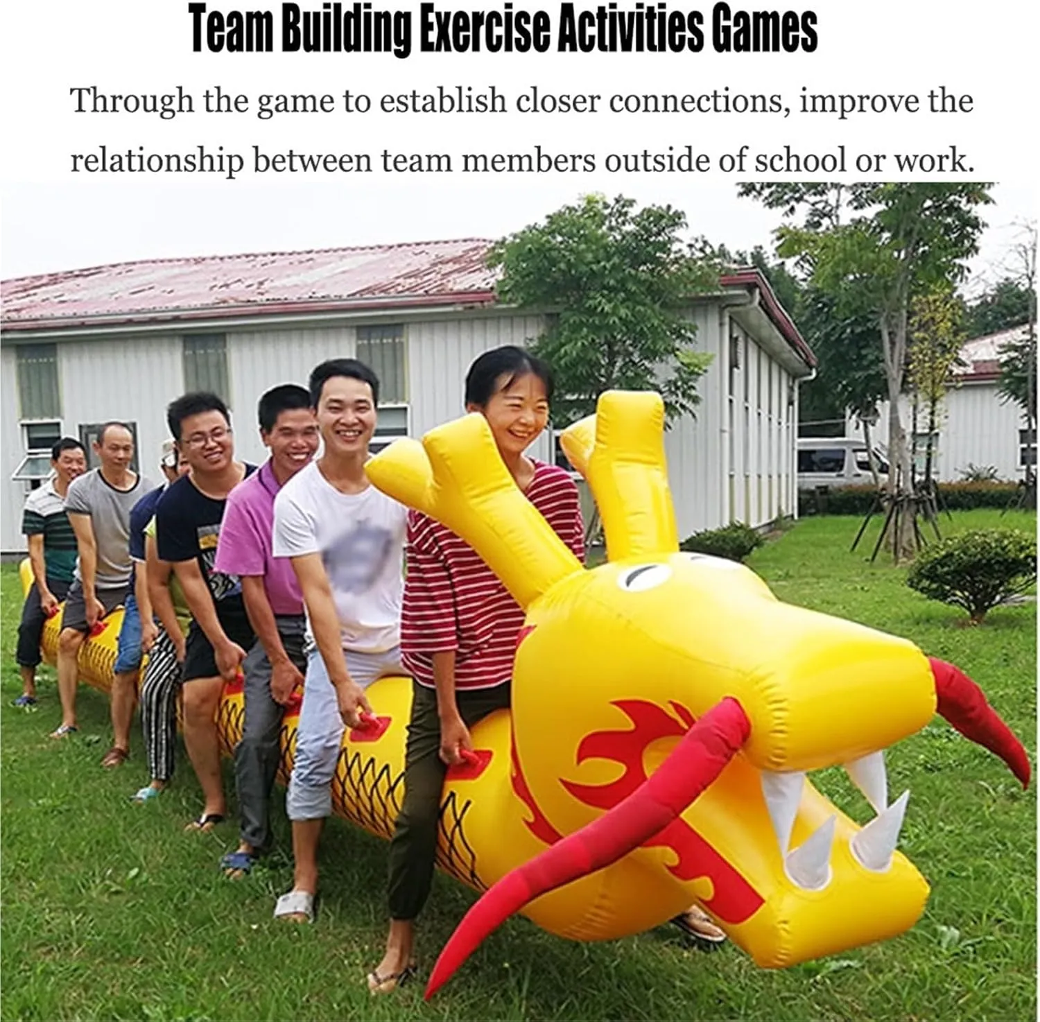 Team Building Games 4 PCS Field Day Outdoor Team Gaming Play, Adult Inflatable Caterpillar Toys for Cooperative Team Competition Sports Games