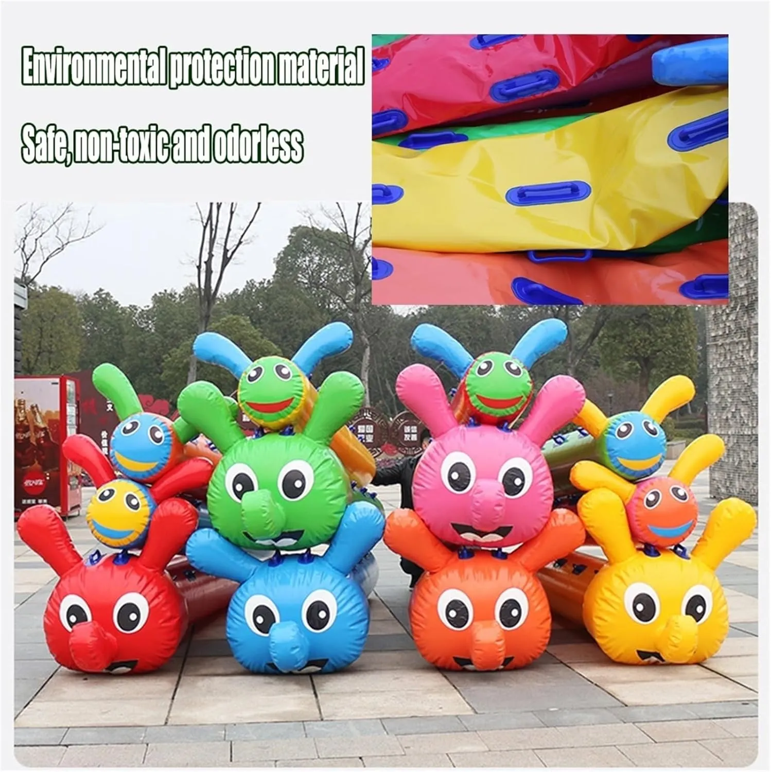 Team Building Games Field Day Outdoor Team Gaming Play, Inflatable Toys for Indoor and Outdoor Games, Team Building Exercise Activities Games, 4 PCS(5 Seats/L-3.5M)