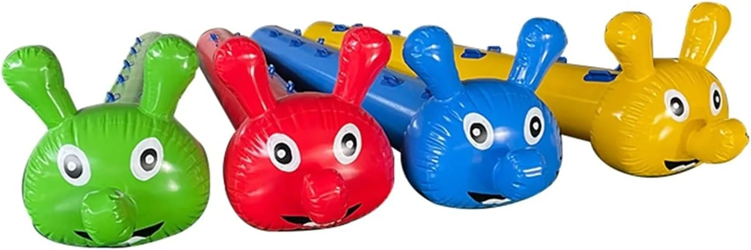 Team Building Games Field Day Outdoor Team Gaming Play, Inflatable Toys for Indoor and Outdoor Games, Team Building Exercise Activities Games, 4 PCS(5 Seats/L-3.5M)