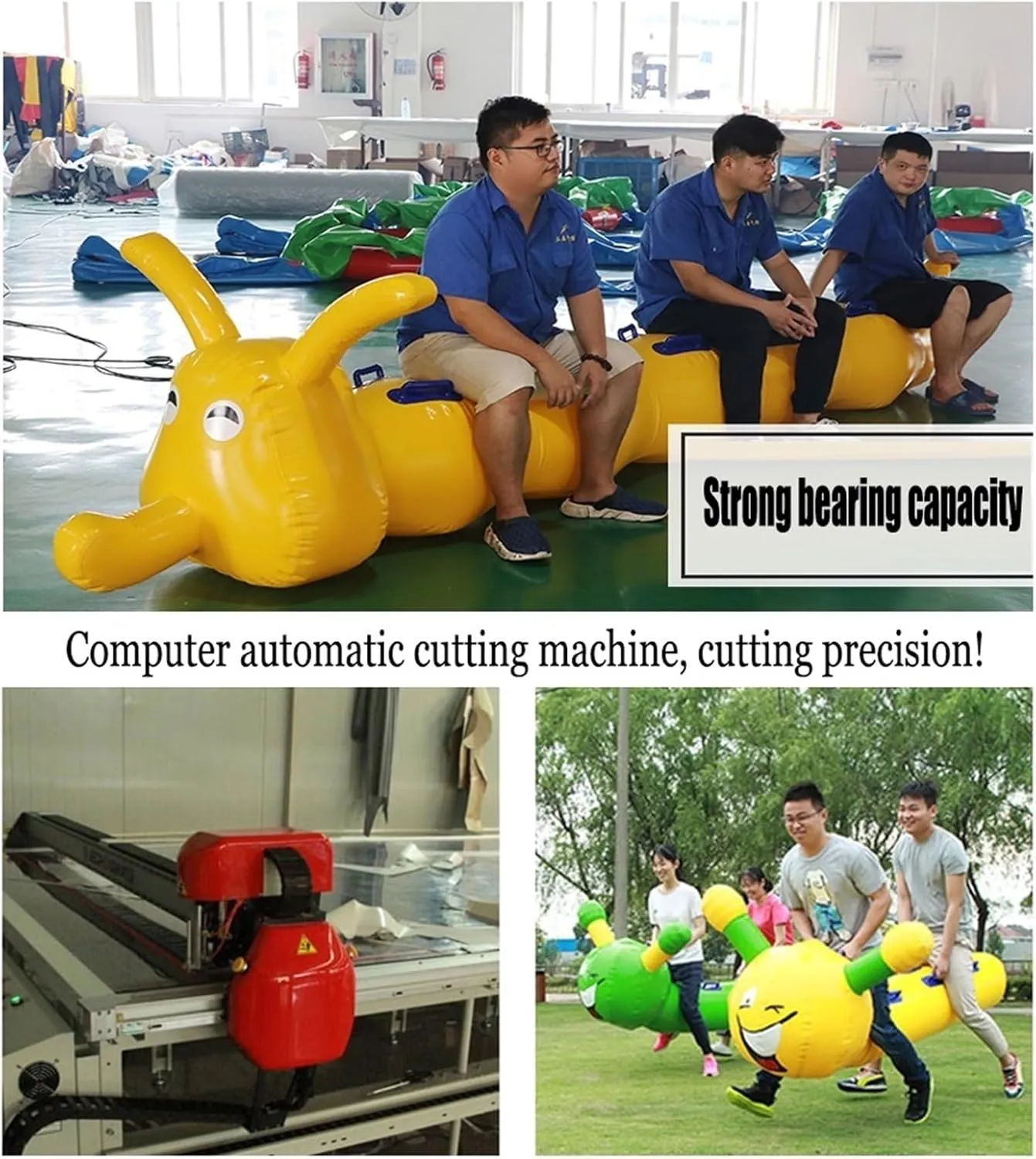 Team Building Games Field Day Outdoor Team Gaming Play, Inflatable Toys for Indoor and Outdoor Games, Team Building Exercise Activities Games, 4 PCS(5 Seats/L-3.5M)