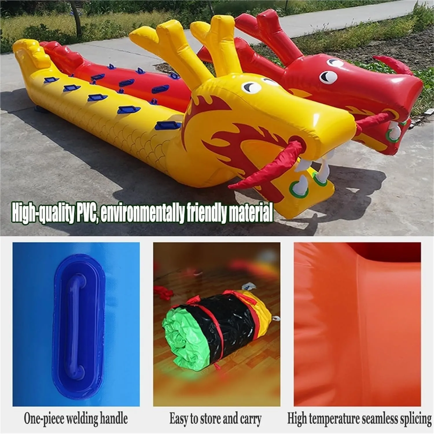Team Building Games Field Day Outdoor Teamwork Games, Group Cooperation Competition Game, Fun Games Dry Land Dragon Boat Inflatable Toys(14 seats/L-8M)